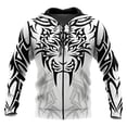 thumbnail image 1 of IWRICH Full Zip Hoodie for Men 3D Printed Norse Mythology Long Sleeve Sweatshirts Comfy Lightweight Hooded Jackets 01-White XL, 1 of 3
