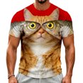 thumbnail image 1 of IWRICH Funny Animal Graphic T-Shirt for Men Novelty Short Sleeve Crewneck Tee Watermelon Red S, 1 of 4