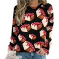 thumbnail image 1 of IWRICH Funny Sweatshirt for Women Crewneck Long Sleeve Loose Fit Graphic Pullover Tops 05-Black XL, 1 of 5