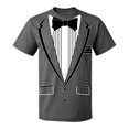 thumbnail image 1 of IWRICH Funny Tuxedo Graphic T-Shirt for Men Novelty Short Sleeve Crewneck Tops Summer Classic Tees Grey L, 1 of 2
