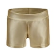 thumbnail image 1 of IWRICH Girls Dance Shorts Gymnastics Athletic Shorts Sparkle Glitter Tumbling Bottoms,Size 8-14 Years Gold 120, 1 of 4