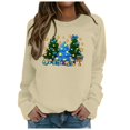 thumbnail image 1 of IWRICH Hanukkah Sweatshirt for Women Funny Chanukah Jewish Christmas Pullover Tops C-Khaki S, 1 of 6