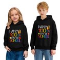 thumbnail image 1 of IWRICH Happy 100th Days of School Hoodies for Boys Girls Long Sleeve Lined Hooded Sweatshirts Cute Tops,Size 2-14 Years Black 140, 1 of 7