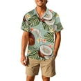 thumbnail image 1 of IWRICH Hawaiian Plus Size Shirt for Men Tropical Shirts Summer Beach Button down Short Sleeve Floral Vacation Tops 11-Light Green S, 1 of 4