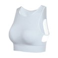 thumbnail image 1 of IWRICH High Neck Sports Bra for Women Longline Full Coverage Sports Bras Medium Impact Padded Workout Crop Tops for Yoga Gym White XL, 1 of 7