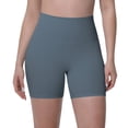 thumbnail image 1 of IWRICH High Waisted Biker Shorts for Women Tummy Control Lift Gym Workout Athletic Shorts Yoga Pants Blue M, 1 of 9