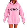 thumbnail image 1 of IWRICH Hoodie for Women Mens Cat Paw Sweatshirt Heart Graphic Hooded Pullover Pet Puppy Owner Lovers Matching Tops Yellow 130, 1 of 4