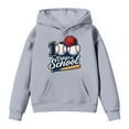 thumbnail image 1 of IWRICH Kids 100 Days of School Hoodie Funny Back to School Graphic Pullover Tops Casual Soft Hooded Sweatshirt,Size 2-13 Years Grey 150, 1 of 4