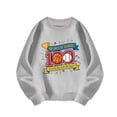 thumbnail image 1 of IWRICH Kids 100 Days of School Scoring Big with 100 Days Sweatshirts Baseball Graphic Tops,Size 3-14 Years Grey 150, 1 of 4