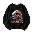 thumbnail image 1 of IWRICH Kids Halloween Pumpkin Ghost Sweatshirt Boys Girls Toddler Shirt Crewneck Long Sleeve Graphic Tops,Size 2-14 Years RD2 S, 1 of 3