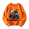thumbnail image 1 of IWRICH Kids Halloween Pumpkin Ghost Sweatshirt Boys Girls Toddler Shirt Crewneck Long Sleeve Graphic Tops,Size 2-14 Years White XXXL, 1 of 3