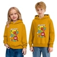 thumbnail image 1 of IWRICH Kids Happy 100th Days of School Hoodies Long Sleeve Lined Hooded Sweatshirts Cute Tops,Size 2-14 Years Yellow 160, 1 of 7