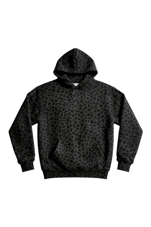 Leopard Hoodie for Women Hooded Sweatshirt Oversized Hoodies for Women Trendy Black XL