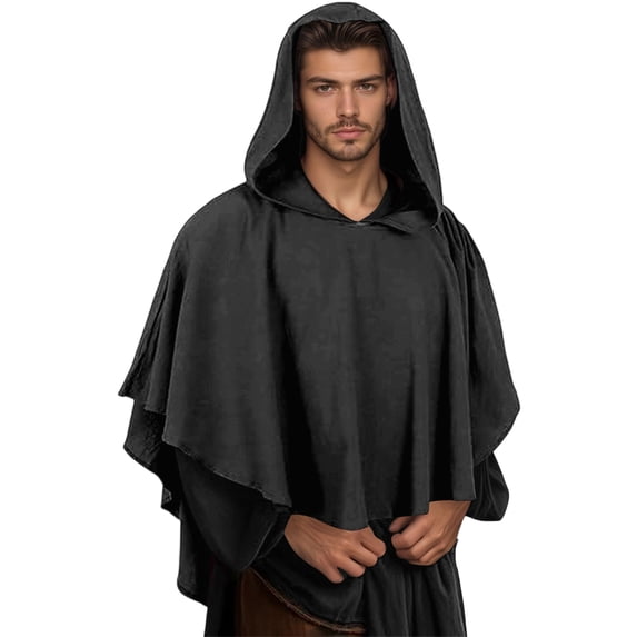 The Cloak Rome IWRICH Hooded Cloak for Men Women Halloween Gothic Renaissance Cape ...