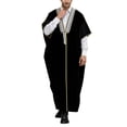 thumbnail image 1 of IWRICH Men's Abaya (Bisht) - Cloak Arab Dress Black XL, 1 of 5