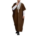 thumbnail image 1 of IWRICH Men's Abaya (Bisht) - Cloak Arab Dress Coffee XXL, 1 of 5