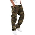 thumbnail image 1 of IWRICH Men's Camo Cargo Pants Drawstring Casual Joggers Relaxed Fit Work Casual Hiking Athletic Workout Streetwear 01- XXL, 1 of 5