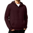 thumbnail image 1 of IWRICH Men's Casual Cotton Hoodies Drawstring Quarter Zip Pullover Sweatshirts Fall Winter Casual Trendy Tops M, 1 of 5