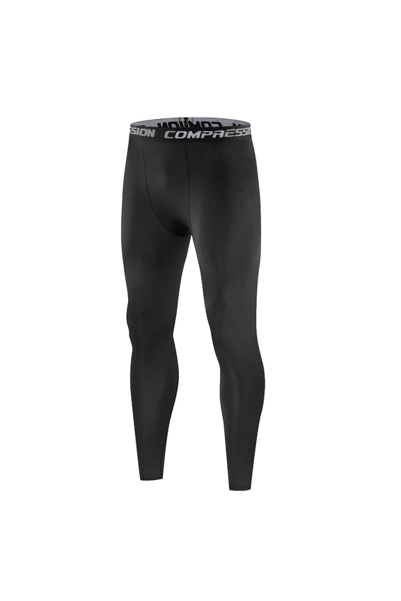 Men's Compression Pants Athletic Tight Leggings Base Layer Bottoms for Running Workout Sports Yoga Basketball 03-Black XL