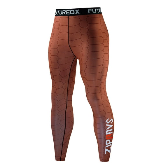 IWRICH Men's Compression Pants Workout Tights Leggings Base Layer Boxing Running Athletic Tights 03-Coffee XXXL