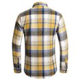 thumbnail image 1 of IWRICH Men's Flannel Shirt Casual Regular Fit Long Sleeve Button down Plaid Shirt with Flap Pockets Light Yellow XXXXL, 1 of 7