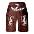 thumbnail image 1 of IWRICH Men's Graphic Printed Retro Shorts Elastic Waist Drawstring Short Pants Casual Fashion Plus Size Pants with Pockets XL, 1 of 4