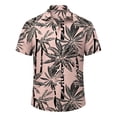 thumbnail image 1 of IWRICH Men's Hawaiian Shirt Short Sleeve Button down Shirts Casual Tropical Floral Printed Summer Holiday Shirts 02-Pink XXXXL, 1 of 4