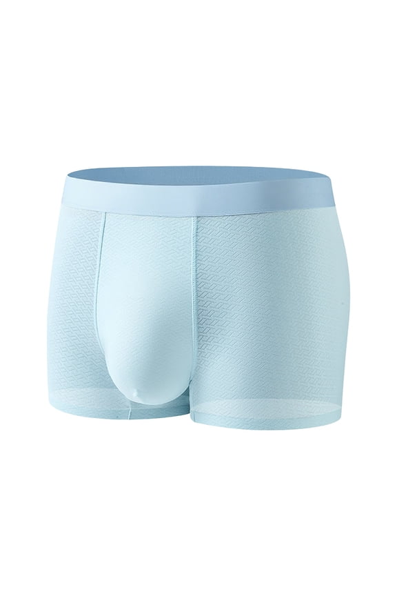 Men's Incontinence Underwear Leakproof Boxer Briefs for Bladder Control Regular Absorbency Modal Panties Blue M