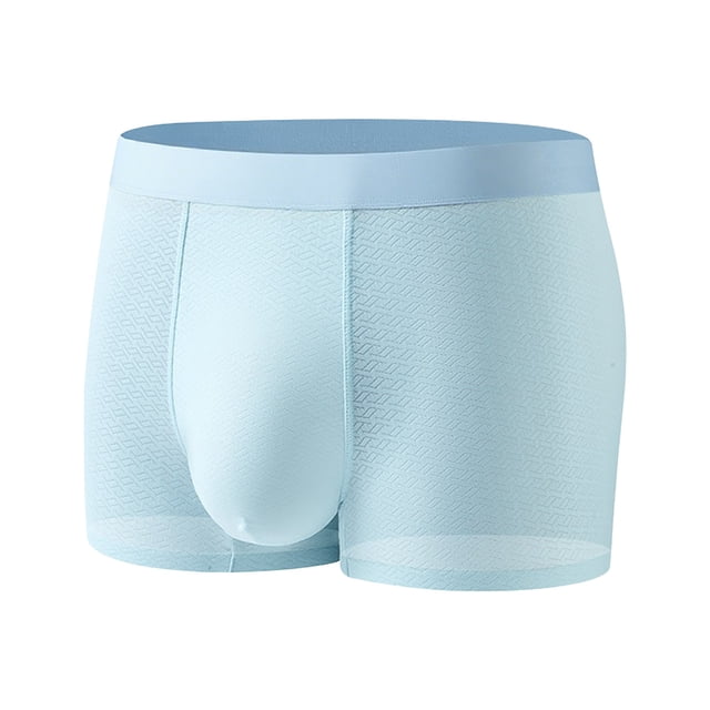 IWRICH Men's Incontinence Underwear Leakproof Boxer Briefs for Bladder Control Regular Absorbency Panties Blue XXL