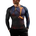 thumbnail image 1 of IWRICH Men's Long Sleeve Upf 50+ Rash Guard Cool Dry Performance Fit Compression Sports Athletic Shirts Tops 03-Black L, 1 of 5