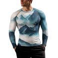 thumbnail image 1 of IWRICH Men's Long Sleeve Upf 50+ Rash Guard Cool Dry Performance Fit Compression Sports Athletic Shirts Tops 08-Blue XXXL, 1 of 5
