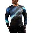 thumbnail image 1 of IWRICH Men's Long Sleeve Upf 50+ Rash Guard Cool Dry Performance Fit Compression Sports Athletic Shirts Tops 12-Blue S, 1 of 5
