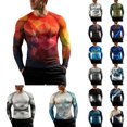 thumbnail image 1 of IWRICH Men's Long Sleeve Upf 50+ Rash Guard Cool Dry Performance Fit Compression Sports Athletic Shirts Tops 14-Beige XL, 1 of 5