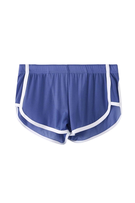 Men's Mesh 3 Inch Retro Workout Shorts Lounge Running Gym Athletic Fitness Casual Booty Short Shorts Blue L