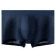 thumbnail image 1 of IWRICH Men's Mesh Boxer Briefs Breathable Low Waist Underwear Ice Silk Underpants Dark Blue XXL, 1 of 8