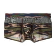 thumbnail image 1 of IWRICH Men's Mesh Sheer Boxer Shorts Camo Underwear Boxer Briefs Army Green S, 1 of 6
