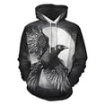 thumbnail image 1 of IWRICH Men's Norse Mythology Graphic 3D Printed Hoodie Long Sleeve 20s Pullover Sweatshirt Baggy Cozy Hooded Tops 14-Black XL, 1 of 3
