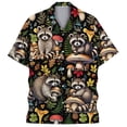 thumbnail image 1 of IWRICH Men's Plus Size Hawaiian Shirts Sasquatch Summer Beach Button down Short Sleeve Tees Casual Graphic Printed V Neck T Shirts 02-Khaki S, 1 of 2
