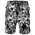 thumbnail image 1 of IWRICH Men's Plus Size Holiday Shorts Summer Board Shorts Beach Graphic Printed Casual Short Pants with Pockets 16-Grey XL, 1 of 2