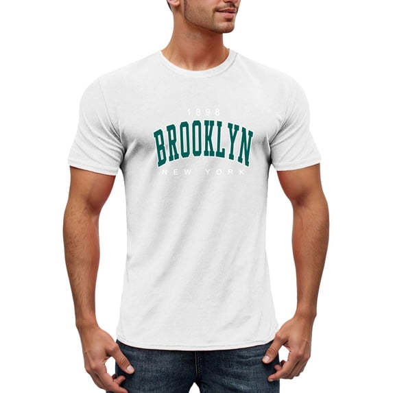 IWRICH Men's Plus Size Slim Fit T Shirts Short Sleeve Crew Neck Tees Casual Trendy Streetwear White XXXL