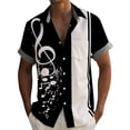 thumbnail image 1 of IWRICH Men's Plus Size Vacation Shirts Button down Short Sleeve Printed Tops Buttons up Summer Beach Hawaiian T Shirts Black L, 1 of 4
