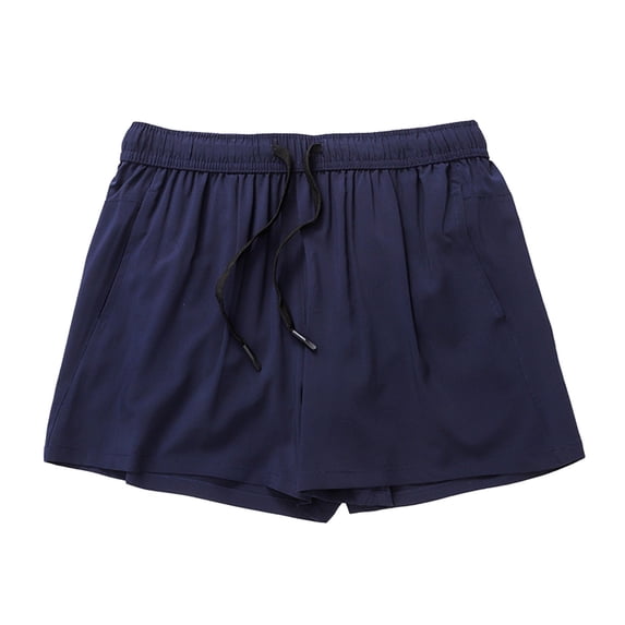 IWRICH Men's Running Shorts Athletic Workout Gym Shorts with Pockets Navy XXXL