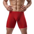 thumbnail image 1 of IWRICH Men's Seamless Breathable Boxer Briefs Mid Waist Ice Silk Sports Inspired Underwear Red XXL, 1 of 4