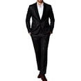 thumbnail image 1 of IWRICH Men's Sequin Suits Slim Fit One Button Tuxedo Suit Jacket Dress Pants Sparkle Blazer 2 Piece Sets for Party Wedding Prom Black S, 1 of 8
