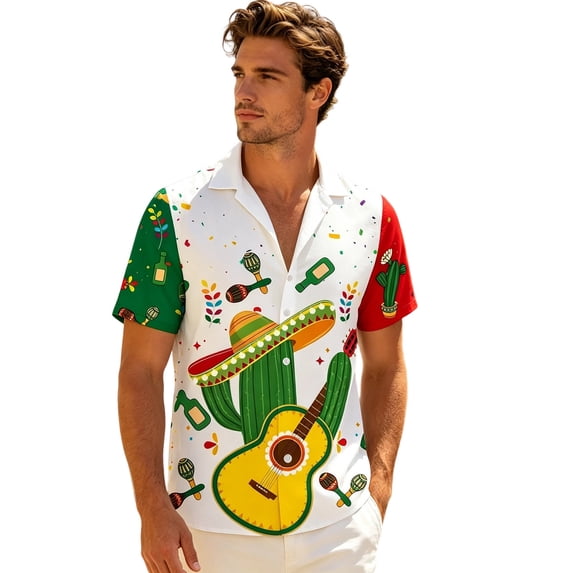 IWRICH Men's Short Sleeve Button up Hawaiian Shirt Retro Beach Bowling Shirts Casual Vacation Loose Fit Summer Tops White XL