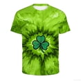 thumbnail image 1 of IWRICH Men's Short Sleeve Plus Size Shamrock T Shirts Crew Neck St. Patrick's Day Clover Tees Holiday Printed Tops 03-Green M, 1 of 3