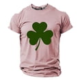thumbnail image 1 of IWRICH Men's St. Patrick's Day Shamrock Printed T Shirts Crew Neck Short Sleeve Muscle Tees Casual Comfortable Breathable Basic Tops Pink XL, 1 of 3