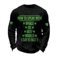 thumbnail image 1 of IWRICH Men's St. Patrick's Day Shirt Waffle Irish Shamrock Printed Shirts Crewneck Long Sleeve Slim Muscle Tops Holiday Clothes Black M, 1 of 3