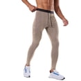 thumbnail image 1 of IWRICH Men's Striped Tights Compression Pants Workout Running Gym Legging Pants Yellow XL, 1 of 8