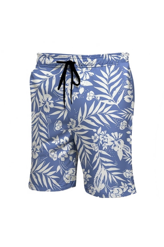 Men's Swim Trunks Quick Dry Swimsuit Board Shorts Beach Pants Swimwear Bathing Suits with Pockets 08-Light Blue M